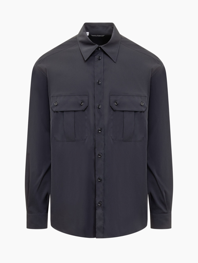 Shop Dolce & Gabbana Technical Fabric Shirt In Blu Scurissimo 5