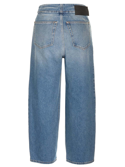 Shop Mm6 Maison Margiela Balloon Shape Jeans In Light Blue