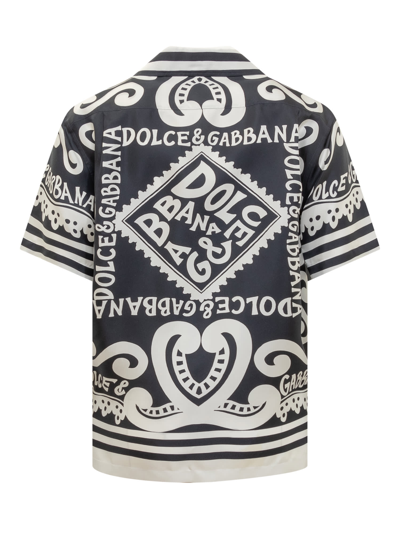 Shop Dolce & Gabbana Marina Shirt In Dg Marina Fdo Blu