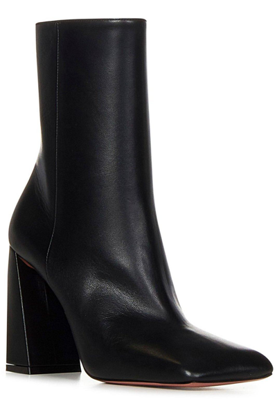 Shop Amina Muaddi Pointed-toe Ankle Boots In Nero