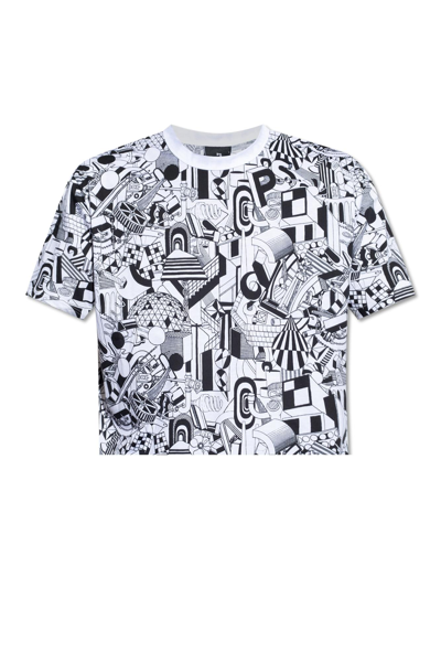 Shop Ps By Paul Smith Ps Paul Smith Patterned T-shirt In Bianco