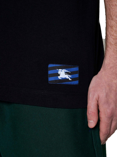 Shop Burberry Equestrian Knight-patch Crewneck T-shirt In Black