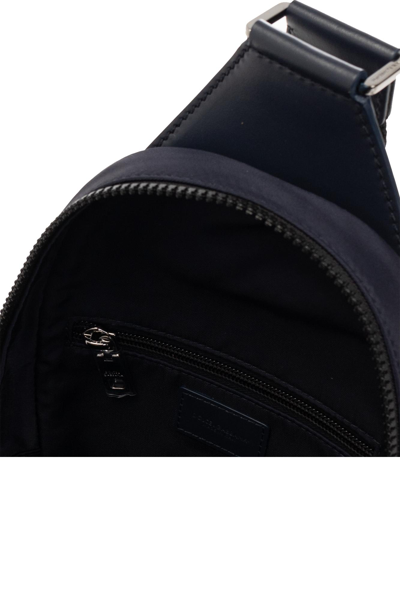 Shop Dolce & Gabbana One-shoulder Backpack In Blu