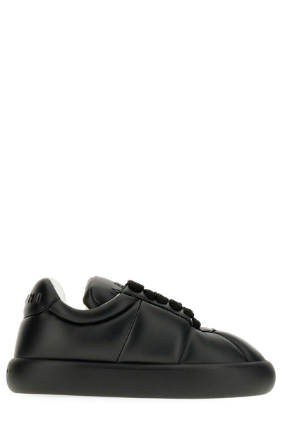 Shop Marni Padded Low-top Sneakers In Nero