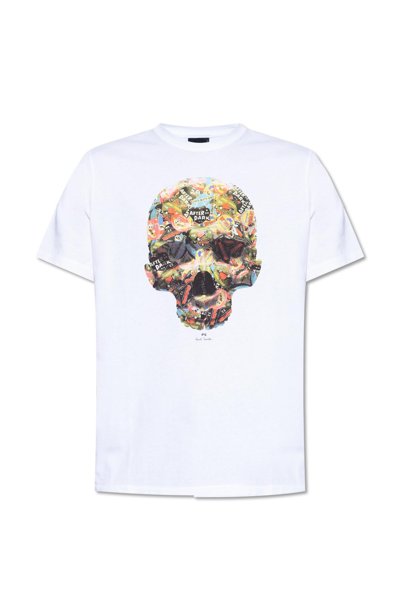 Shop Ps By Paul Smith Ps Paul Smith Printed T-shirt In Bianco