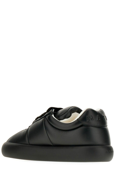 Shop Marni Padded Low-top Sneakers In Nero