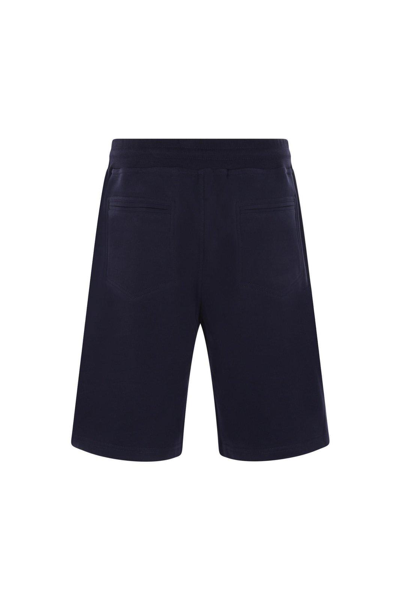 Shop Brunello Cucinelli Drawstring Bermuda Shorts In Blu