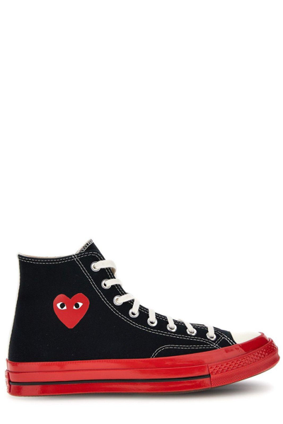 Shop Comme Des Garçons Play X Converse Chuck 70 Lace-up Sneakers In Nero