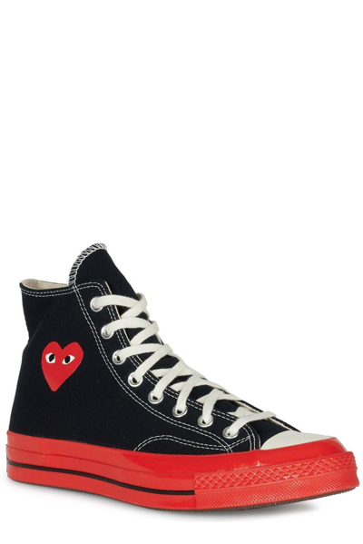 Shop Comme Des Garçons Play X Converse Chuck 70 Lace-up Sneakers In Nero