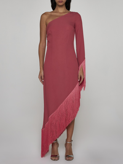 Shop Taller Marmo Aventador Viscose-blend One-shoulder Dress In Rosa
