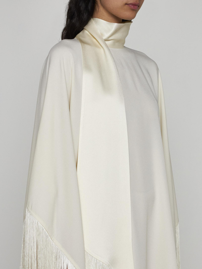 Shop Taller Marmo Mrs Ross Pohenix Viscose-blend Kaftan In Bianco