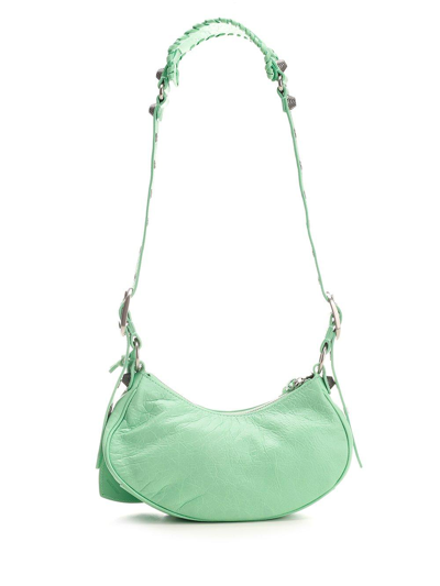 Shop Balenciaga Xs Le Cagole Zipped Shoulder Bag In Verde