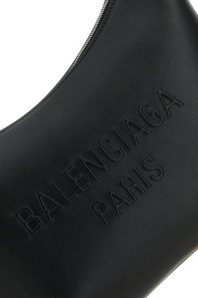 Shop Balenciaga Black Leather Mary-kate Shoulder Bag In Nero