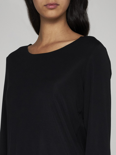 Shop Wolford Aurora Modal Long Sleeved T-shirt In Nero