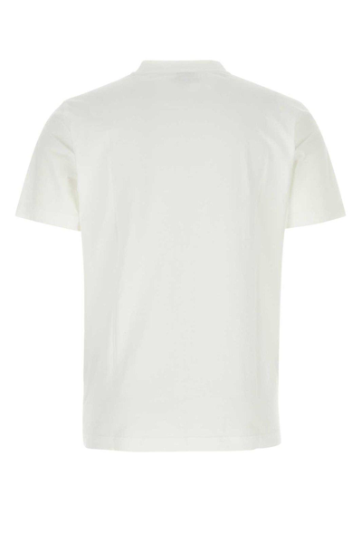 Shop Off-white Logo Printed Crewneck T-shirt In Bianco E Nero