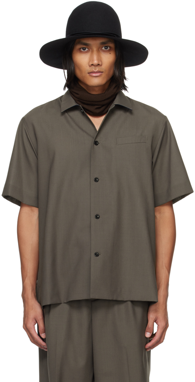 Shop Sacai Taupe Suiting Shirt In 550 Taupe