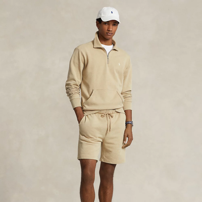 Shop Ralph Lauren 6.5-inch Loopback Fleece Short In Coastal Beige