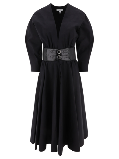 Shop Alaïa Poplin Cross Belt Dress