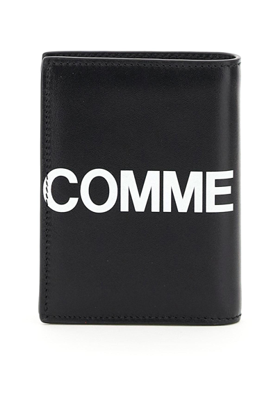 Shop Comme Des Garçons Comme Des Garcons Wallet Small Bifold Wallet With Huge Logo
