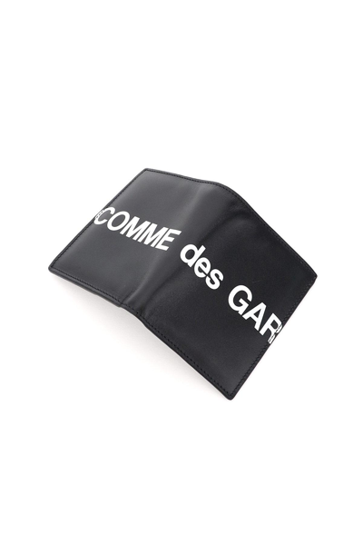 Shop Comme Des Garçons Comme Des Garcons Wallet Small Bifold Wallet With Huge Logo