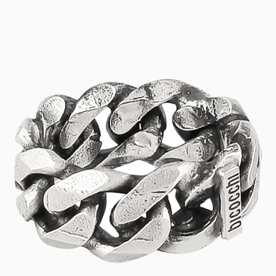 Shop Emanuele Bicocchi Chain Ring In Silver