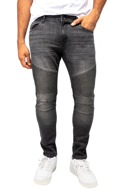 Shop X-ray Xray Classic Moto Jeans In Grey