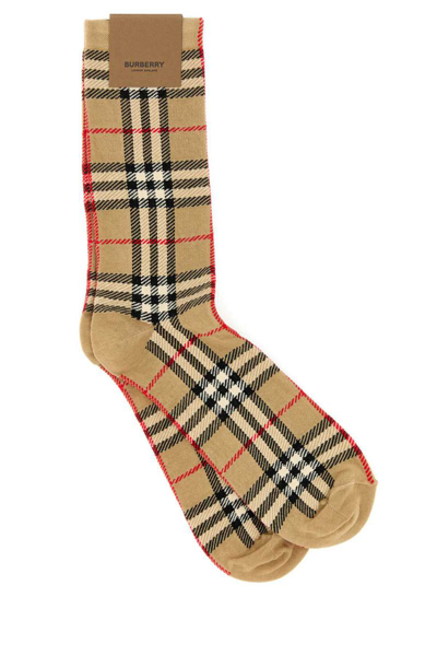 Shop Burberry Socks In Neutral