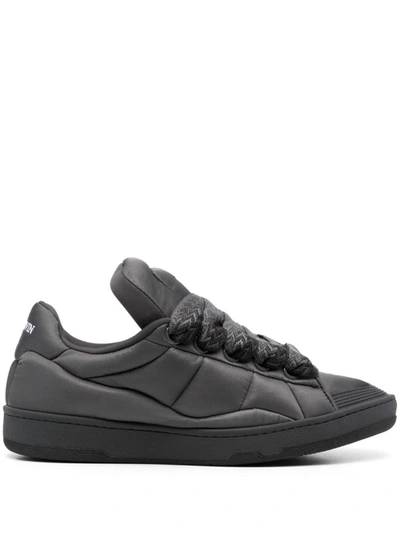 Shop Lanvin Sneakers With Oversized Laces In Black