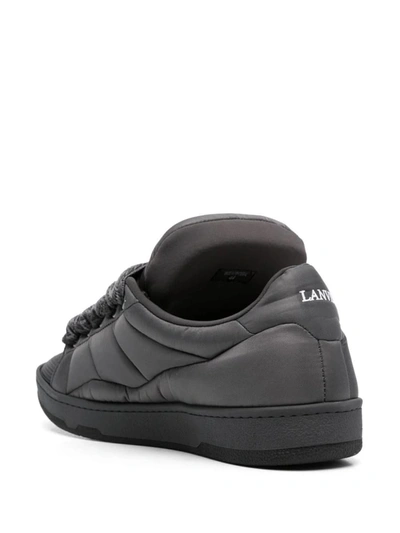 Shop Lanvin Sneakers With Oversized Laces In Black