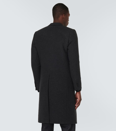 Shop Dolce & Gabbana Wool-blend Overcoat In Grey