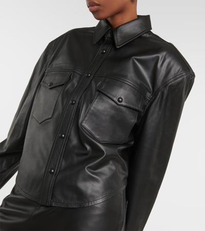 Wardrobe.nyc Leather Jacket With Snap Fastening In Black