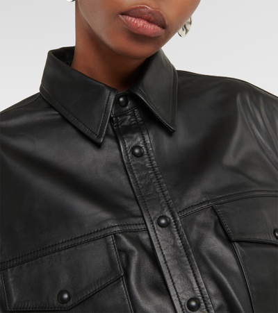 Wardrobe.nyc Leather Jacket With Snap Fastening In Black
