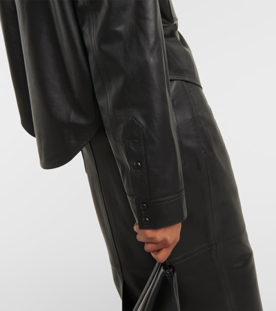 Wardrobe.nyc Leather Jacket With Snap Fastening In Black