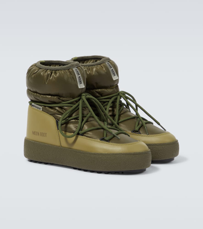 Moon Boot Mtrack Low Padded Boots In Green