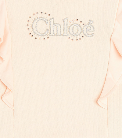 Shop Chloé Kids Baby Cotton Jersey Sweatshirt In Pink