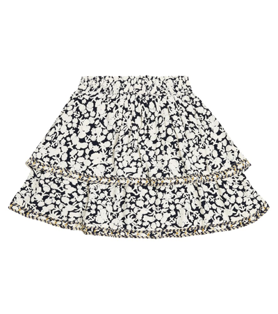 Scotch & Soda Floral Tiered Skirt In Multicoloured