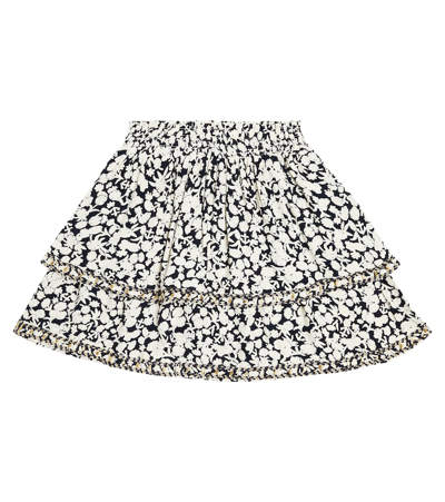 Scotch & Soda Floral Tiered Skirt In Multicoloured