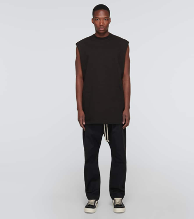 Shop Rick Owens Tarp Cotton T-shirt In Black