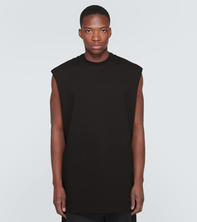 Shop Rick Owens Tarp Cotton T-shirt In Black