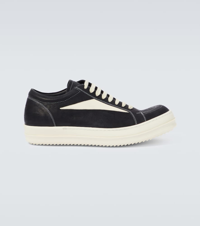 Shop Rick Owens Luxor Vintage Leather Sneakers In Brown