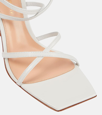 Gianvito Rossi Leather Sandals In White