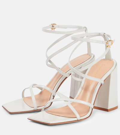 Gianvito Rossi Leather Sandals In White