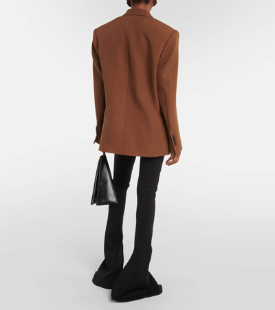 Wardrobe.nyc Double-breasted Virgin-wool Blazer In Brown