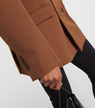 Wardrobe.nyc Double-breasted Virgin-wool Blazer In Brown