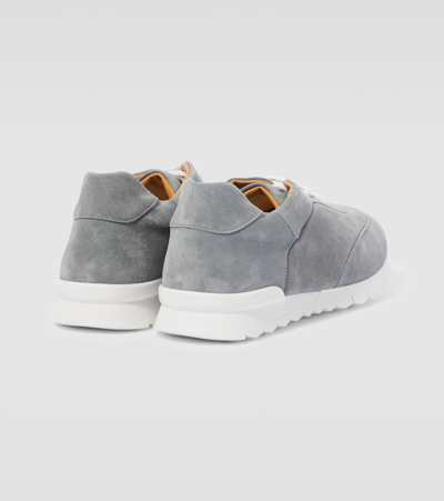 Shop Kiton Suede Sneakers In Grey