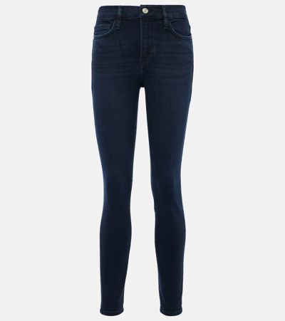 Shop Frame Le High Skinny Jeans In Blue
