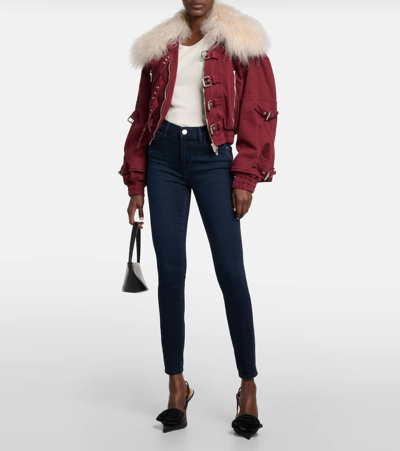 Frame Le High Skinny Jeans In Blue
