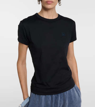 Shop Acne Studios Emmbar Cotton Jersey T-shirt In Black