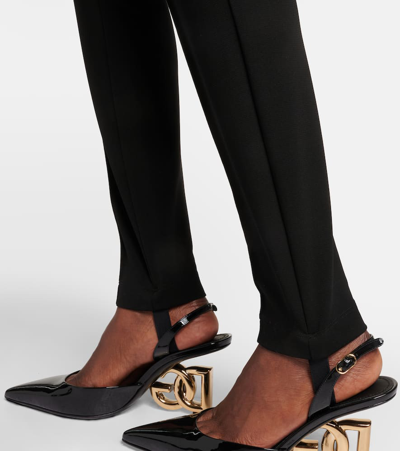 Dolce & Gabbana High-rise Stirrup Leggings In Black