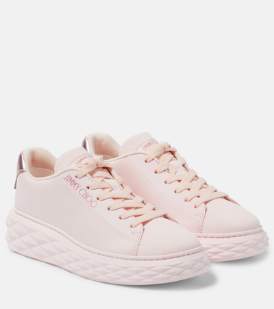 Shop Jimmy Choo Diamond Light Maxi Sneakers In Pink